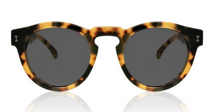 Leonard Tortoise Matte Round Frame Acetate Sunglasses