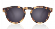 Leonard Round Tortoise Frame with Metal Mirrored Lenses Sunglasses