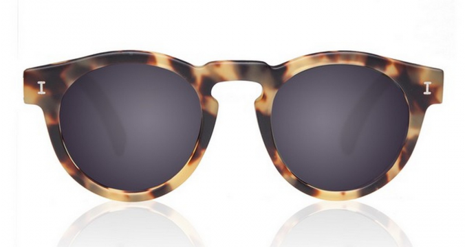 Leonard Round Tortoise Frame with Metal Mirrored Lenses Sunglasses