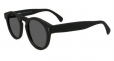 Leonard Round Frame Matte Black Acetate Sunglasses