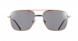 Montecarlo Square Navy Aviator Metal Frame Sunglasses