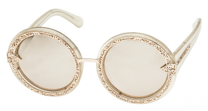 Orbit filigree gold Round Frame Sunglasses
