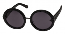 Orbit filigree black Round Frame Sunglasses