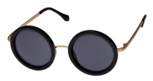Ziggi Metal Round Frame Sunglasses with filigree detail on arms