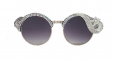 Piaf crystal embellished sunglasses with round frames