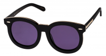 Super Duper Thistle Black and Gold Acetate Frame Sunglasses