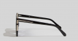 Super Duper Thistle Black and Gold Acetate Frame Sunglasses