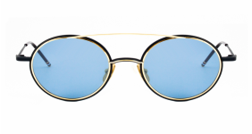 Round Titanium & 18-karat gold Sunglasses