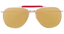 Titanium & Gold Aviator Sunglasses