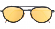 Titanium & 18-karat gold round sunglasses