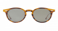 Round Foldable Titanium & 12-karat gold Sunglasses
