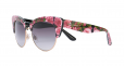 Cat-eye roses print sunglasses
