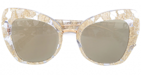 Lace oversized cat-eye sunglasses
