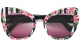 ROSES WITH STRIPES BUTTERFLY SUNGLASSES