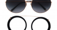 DOLCE & GABBANA EYEWEAR Limited Edition clip-on round sunglasses