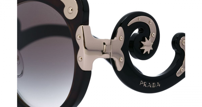 PRADA EYEWEAR rounded cat eye sunglasses