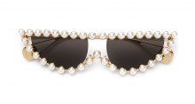 GUCCI EYEWEAR pearl-embellished sunglasses