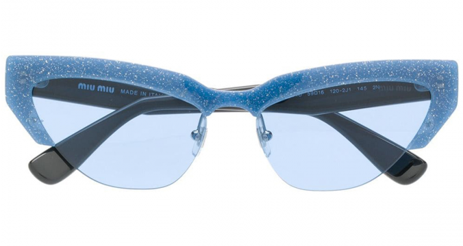 MIU MIU EYEWEAR cat eye glitter sunglasses