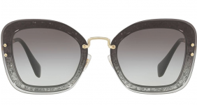 MIU MIU EYEWEAR oversized glitter sunglasses