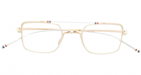 THOM BROWNE EYEWEAR aviator square-frame glasses