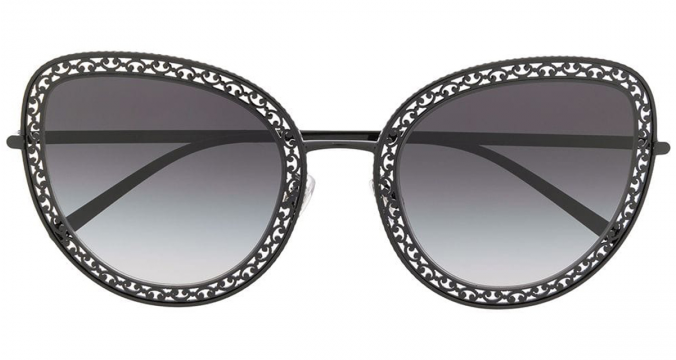 DOLCE & GABBANA EYEWEAR ornamented frame sunglasses