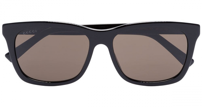 GUCCI EYEWEAR black wide rim sunglasses